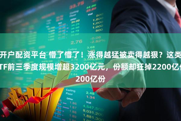 开户配资平台 懵了懵了！涨得越猛被卖得越狠？这类ETF前三季度规模增超3200亿元，份额却狂掉2200亿份